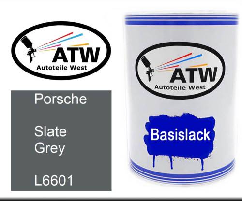 Porsche, Slate Grey, L6601: 500ml Lackdose, von ATW Autoteile West.